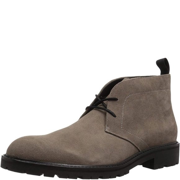Calvin Klein Mens Ultan Suede Chukka Boots Fatigue